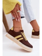 Dámské tenisky na platformě čokoládové model 21937670 - Boto