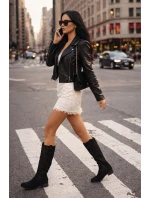 Dámské perforované kozačky na nízkém podpatku S.Barski HY61-8023 Černé