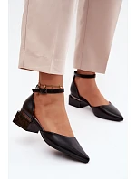 Lodičky na klínku s páskem Vinceza 62278 Černé