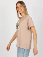 Dámská halenka LK BZ 509251.26X béžová - FPrice