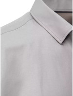 Dstreet DX2434 pánská elegantní světle šedá košile