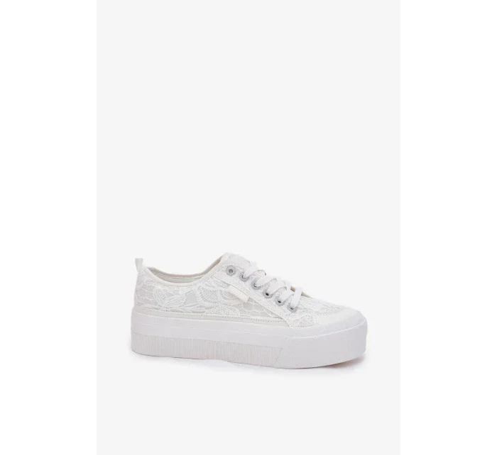 Dámské krajkové tenisky Big Star – bílé Dámské krajkové tenisky Big Star – bílé