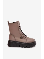 Dámské workery na platformě – tmavě béžové Vinceza 58588 Dámské workery na platformě – tmavě béžové Vinceza 58588