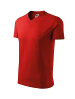 V-neck tričko unisex červená V-neck tričko unisex červená