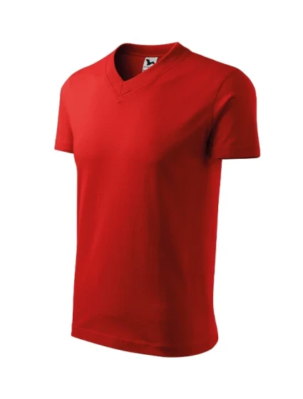 V-neck tričko unisex červená V-neck tričko unisex červená
