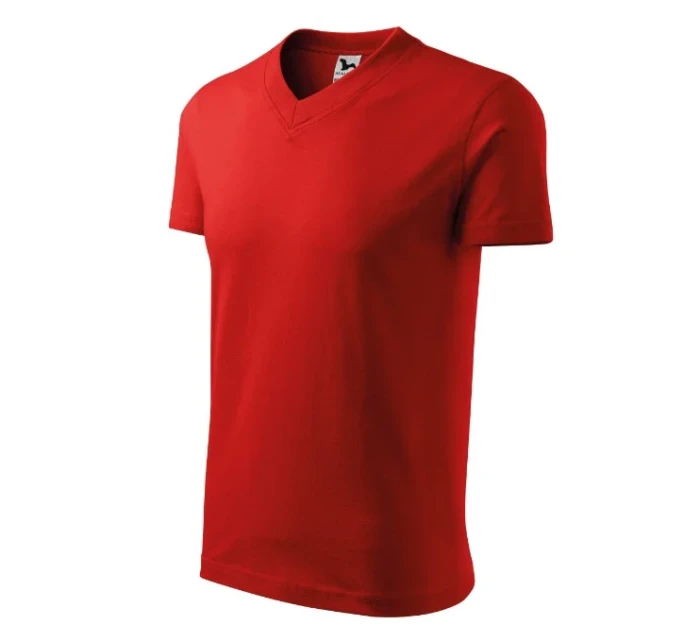 V-neck tričko unisex červená V-neck tričko unisex červená