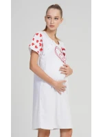 Dámská noční košile mateřská Love Světle šedá s potiskem - Vienetta