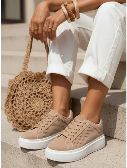 FashionStreet béžové dámské tenisky ZY1373