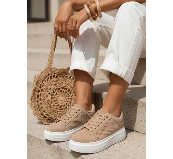 FashionStreet béžové dámské tenisky ZY1373