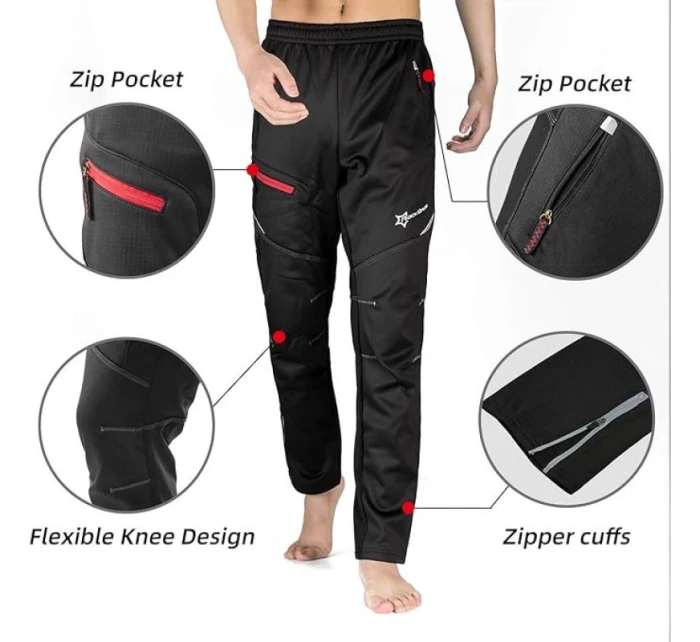 Rockbros pánské dlouhé kalhoty na kolo černé 2XL