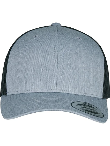 Flexfit 6606/6606T 6 panelová vintage kšiltovka "Trucker" 55.6606 heather grey/black Flexfit 6606/6606T 6 panelová vintage kšiltovka "Trucker" 55.6606 heather grey/black