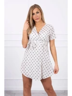 Šaty s puntíky v barvě ecru