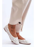 Dámské Lesklé Baleríny Bílé model 21625332 - EVENTO