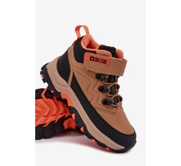 Dětské zimní boty na suchý zip Big Star model 21706132 Hnědé - Big Star Shoes