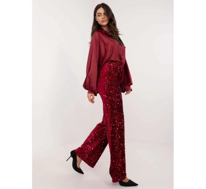 MI kalhoty SP 4323C.28 kaštanové barvy