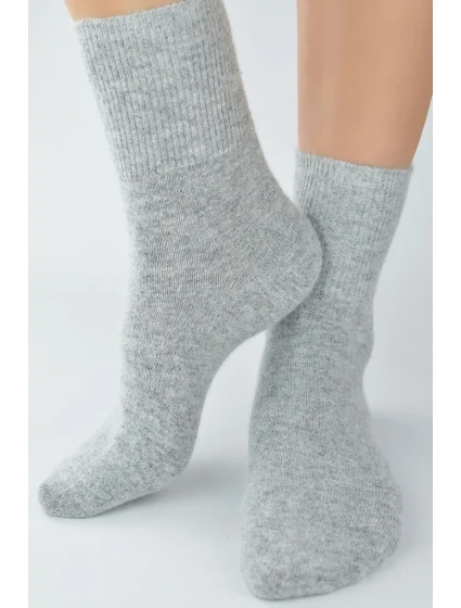 PONOŽKY BEZ TLAKU HLADKÉ S ANGORSKOU PŘÍZÍ SB082