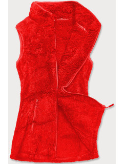 Červená dámská plyšová vesta model 17969133 - J.STYLE