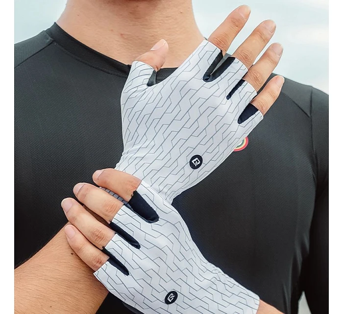 model 22083584 cyklistické rukavice velikost: L bíločerné - Rockbros