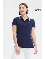 SOL'S Pasadena Women Dámské piqué polo model 22521884 white/navy SOL'S Pasadena Women Dámské piqué polo model 22521884 white/navy