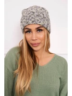 Dámská čepice Eliza K205 grey+violet+ecru Dámská čepice Eliza K205 grey+violet+ecru