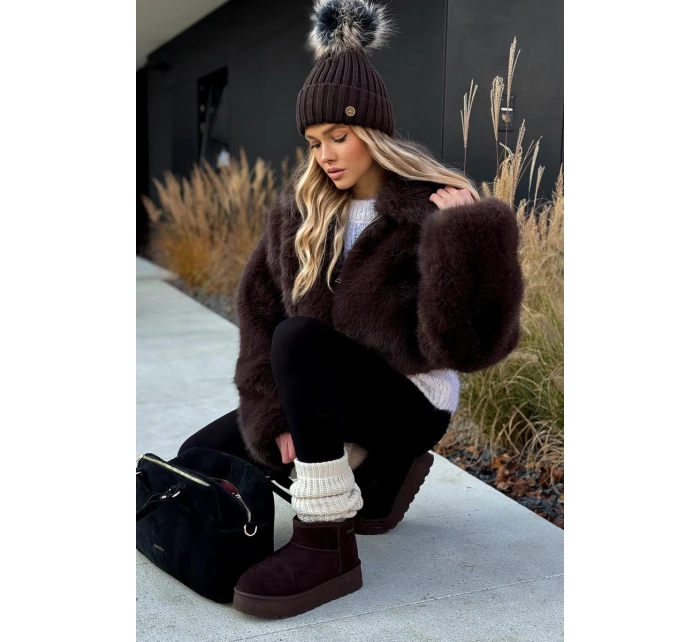 Nízké sněhule na platformě Big Star model 21708613 čokoládové - Big Star Shoes Nízké sněhule na platformě Big Star model 21708613 čokoládové - Big Star Shoes