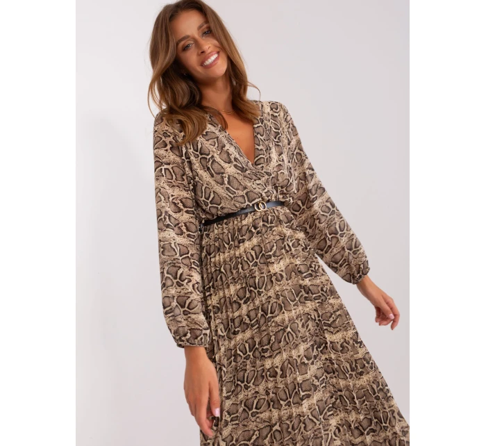 Šaty DHJ SK 10536N 5.03P černá a béžová