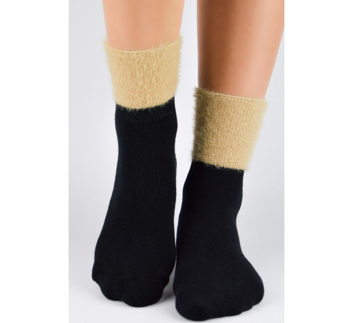 Dámské froté ponožky - nadýchaný lem SF001