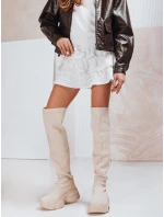 FashionStreet béžové dámské ponožkové boty ZY1322 FashionStreet béžové dámské ponožkové boty ZY1322