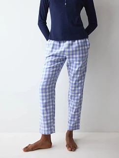 Kalhoty Mix & Match Tapered Trouser Flannel 02 X bílo-modré White / Blue - TRIUMPH