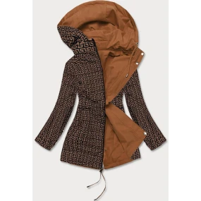 Dámská bunda parka 2 v 1 v karamelové barvě model 15904448 - SPEED.A Dámská bunda parka 2 v 1 v karamelové barvě model 15904448 - SPEED.A