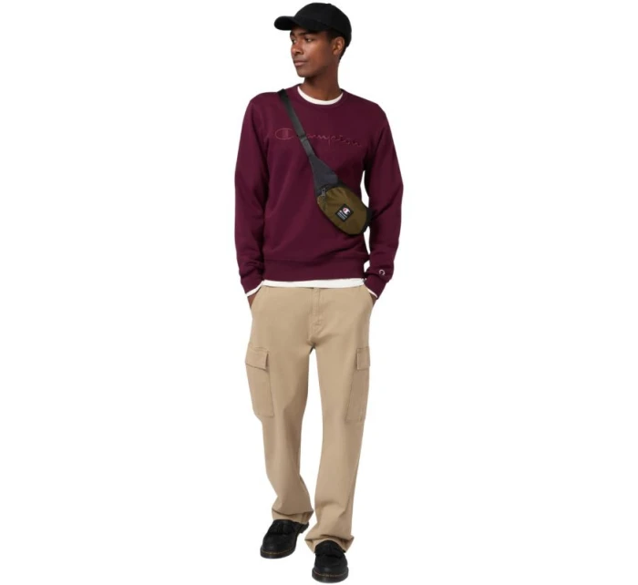 Pánská mikina Champion Crewneck Sweatshirt maroon 220272 RS522 pánské Pánská mikina Champion Crewneck Sweatshirt maroon 220272 RS522 pánské