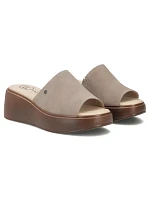 Dámské šedé kožené žabky Filippo DK7798