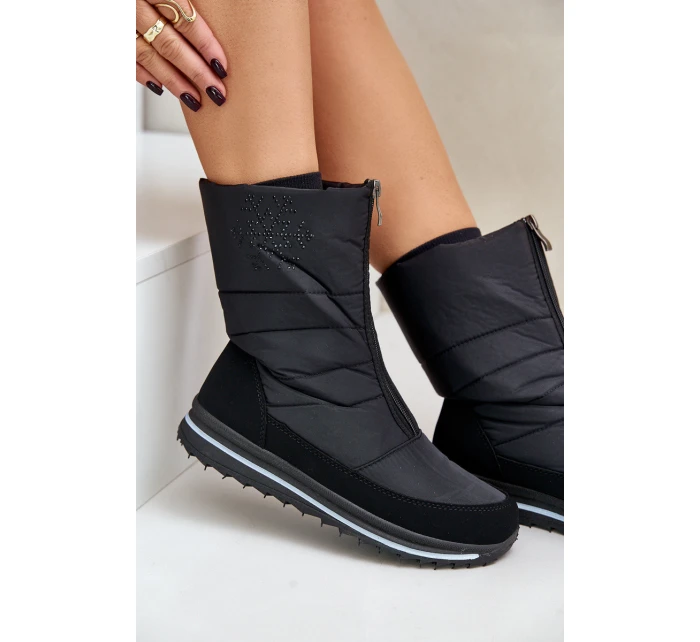 Dámské Sněhule Se Zipem model 21677064 Černé - Boto Dámské Sněhule Se Zipem model 21677064 Černé - Boto