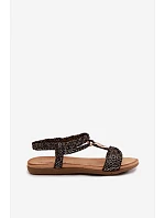 Dámské sandály Ploché model 22158832 Černé - Artiker Dámské sandály Ploché model 22158832 Černé - Artiker