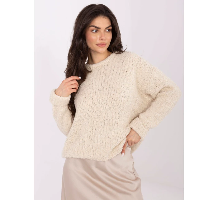 Jumper MI SW WK32601.19 světle béžový Jumper MI SW WK32601.19 světle béžový