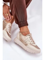 Dámské sportovní boty na platformě Vinceza – zlaté