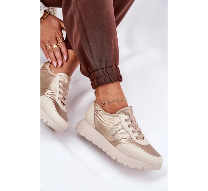 Dámské sportovní boty na platformě Vinceza – zlaté