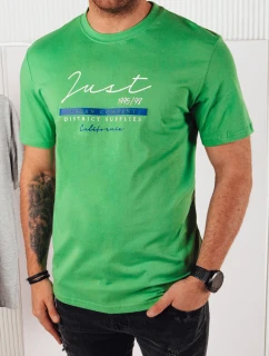 Pánské zelené tričko s potiskem FashionStreet RX5426