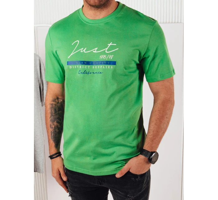 Pánské zelené tričko s potiskem FashionStreet RX5426
