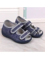 Chlapecké domácí pantofle sandály tmavě modré Nazo