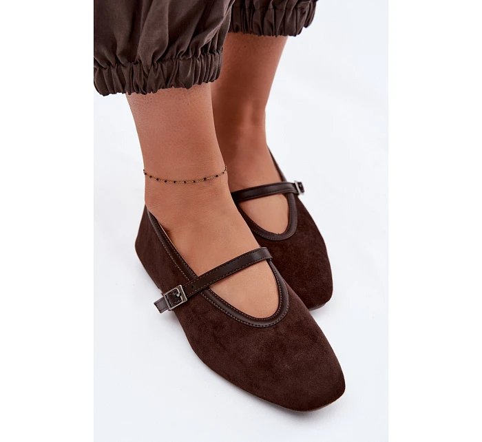 Felora Eko semišové balerínky s páskem