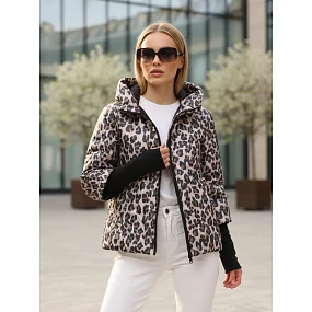 Dámská přechodná bunda v leopardí růžové barvě FashionStreet TY5550 Dámská přechodná bunda v leopardí růžové barvě FashionStreet TY5550