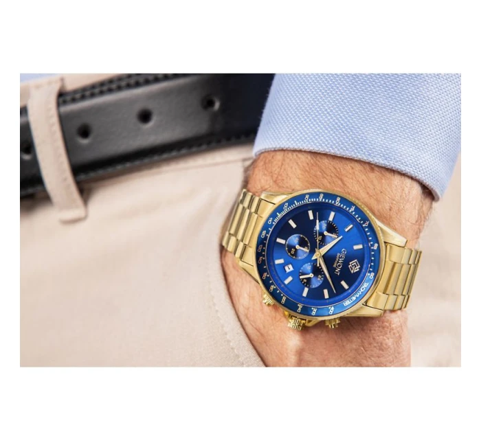 Pánské hodinky Giewont Chronograph Sapphire Gold Blue GW3520-B5 Pánské hodinky Giewont Chronograph Sapphire Gold Blue GW3520-B5
