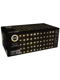 VÁNOČNÍ STROMEK SVĚTLA VENKOVNÍ/VNITŘNÍ SVĚTELNÝ ZÁVĚS 120 VEDL 300X60CM S DÁLKOVÝM OVLÁDÁNÍM TEPLÁ BÍLÁ