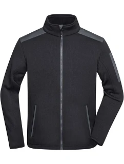Daiber JN 591 Pánská pletená fleecová bunda 02.0591 black/carbon