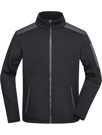 Daiber JN 591 Pánská pletená fleecová bunda 02.0591 black/carbon Daiber JN 591 Pánská pletená fleecová bunda 02.0591 black/carbon