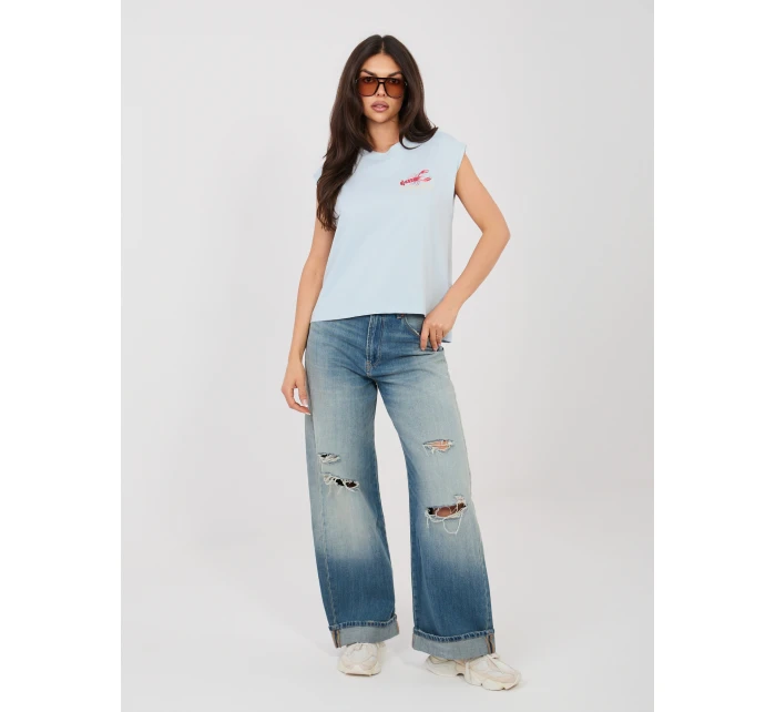 T shirt D12022M02769B jasny niebieski