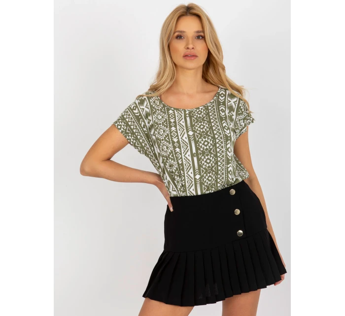 Dámská halenka D73771R10978P khaki barva - FPrice