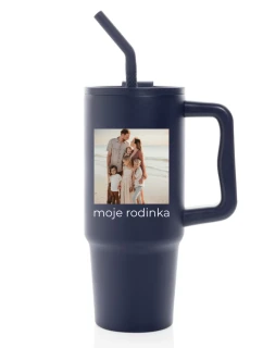 Personalizovaná termoska s barevným víčkem s fotografií 