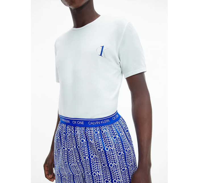 Pánské krátké pyžamo 000NM2128E - W17 -  Modrá - Calvin Klein